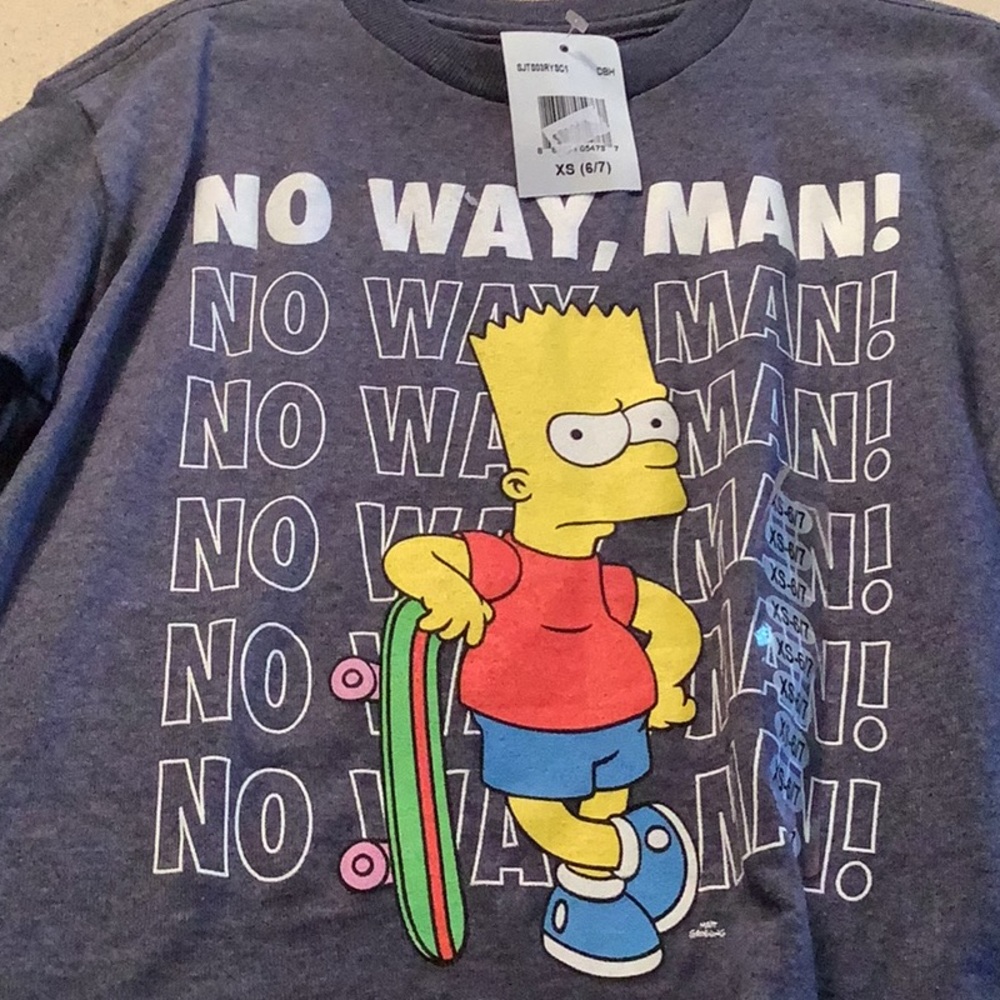 Bart Simpson quote graphic youths tee-shirt